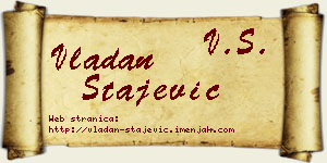 Vladan Stajević vizit kartica